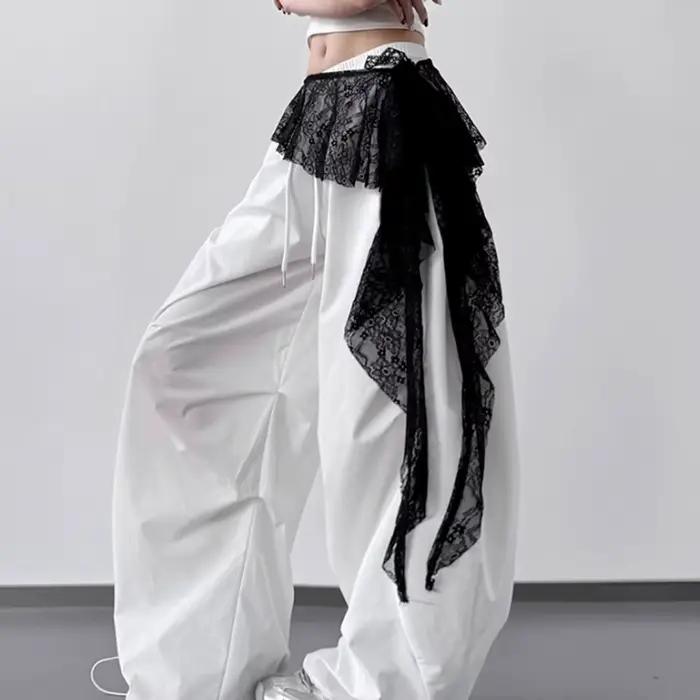 Mini-jupe irrégulière transparente froncée à taille haute
