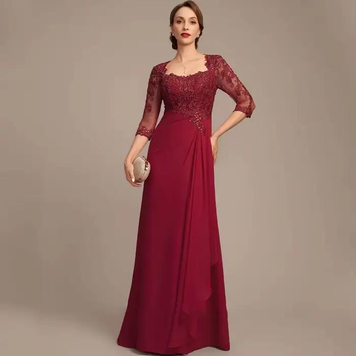 Robes de mariée pour mère de la mariée en bordeaux