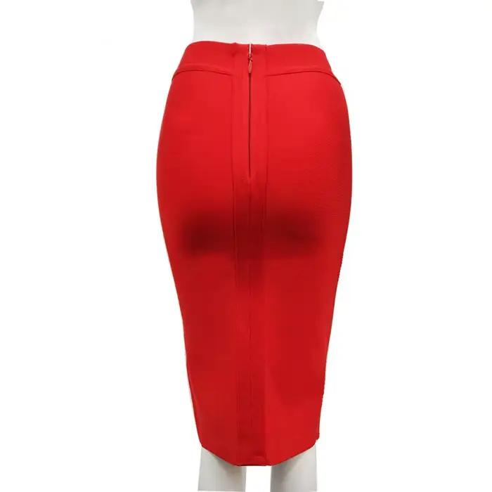 Jupe crayon en tricot longueur genou pour femmes