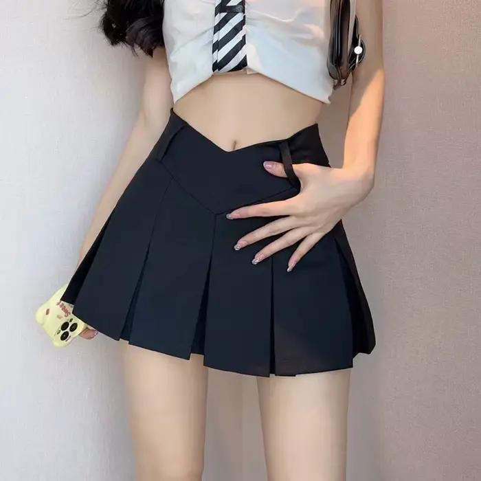 Jupes pour femmes Mini jupe haute plissée femme gris qualité Harajuku Y2k Vintage vêtements ventes Style coréen esthétique modeste