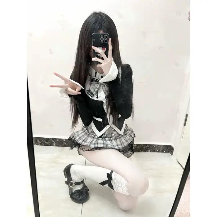 Ensemble jupe deux pièces Jirai Kei pour femme