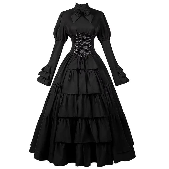 Robe de soirée médiévale victorienne gothique pour femme
