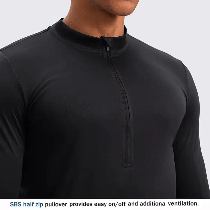 Maillot de cyclisme pour hommes à manches longues 3 poches bras de vélo Protection solaire rafraîchissant respirant Maillott manches longues maillot de cyclisme