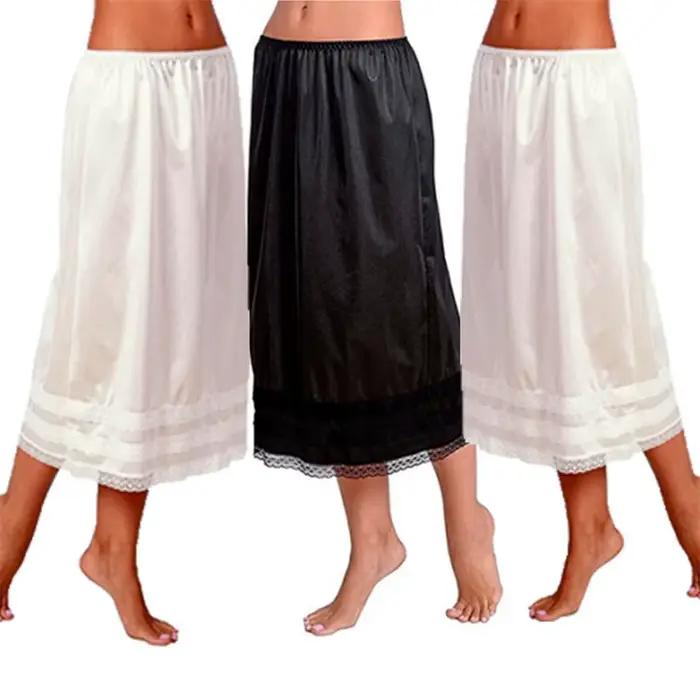 Jupon en dentelle surdimensionné pour femme, sous-jupe, jupe longue, vêtements décontractés, mode féminine, sécurité
