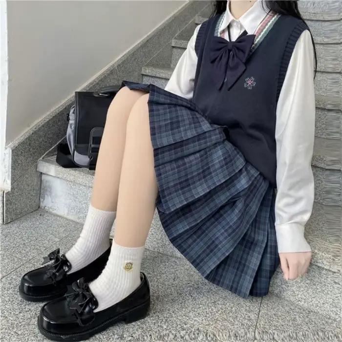 Jupes plissées femmes Style Preppy japonais Plaid Faldas Kawaii écolières Chic printemps automne taille haute tout-match mode jeunesse