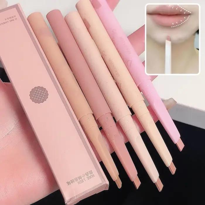 Rouges à lèvres contour longue durée, stylo doublure, antiadhésif, imperméable, velours lisse, crayon vepliner, nude, rose, maquillage teinte Jules, 256