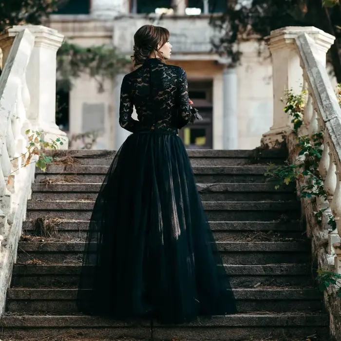 Jupe longue en tulle bleu ciel pour femmes demoiselles d'honneur mariées et artistes sur scène en plusieurs couleurs et tailles