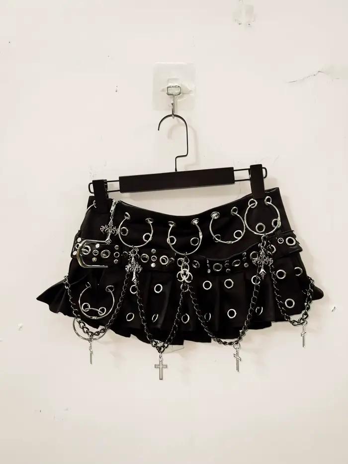 Jupes courtes gothiques vintage, vêtements Harajuku, mode Y2K, RiSALE