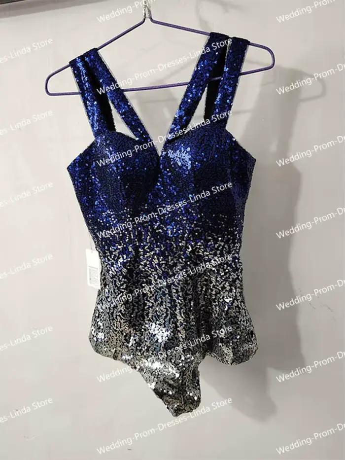 Zones de cocktail courtes rouges et noires pour femmes, robes de soirée ecoming, combinaison à col en V, mini paillettes, robe de soirée de Rh, éducatif, remise des diplômes, 2023