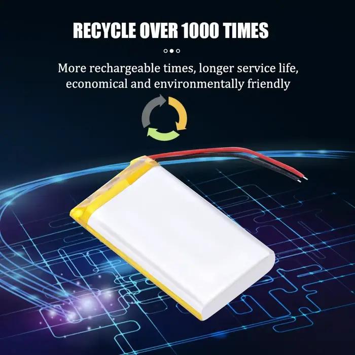 Grande capacité 3000mAh 103565 Batterie rechargeable au lithium polymère 3,7 V avec batterie ultra longue durée pour appareils intelligents/LED/bricolage