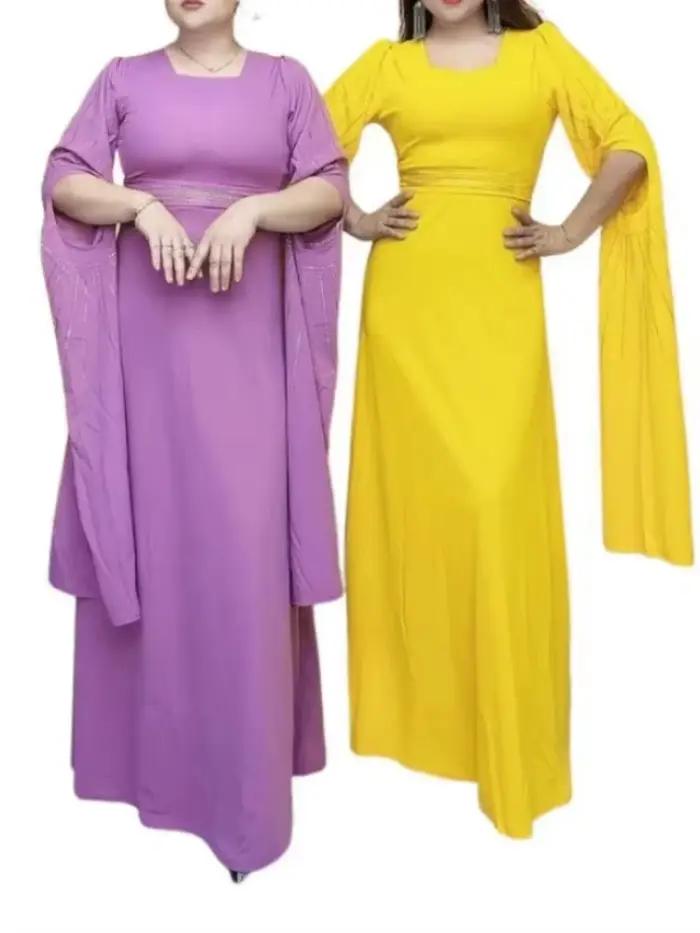 Robe de soirée musulmane pour femmes Jalabiya Abaya Ramadan robes à manches longues Abayas femme Kimono Robe Caftan marocain robes 2023