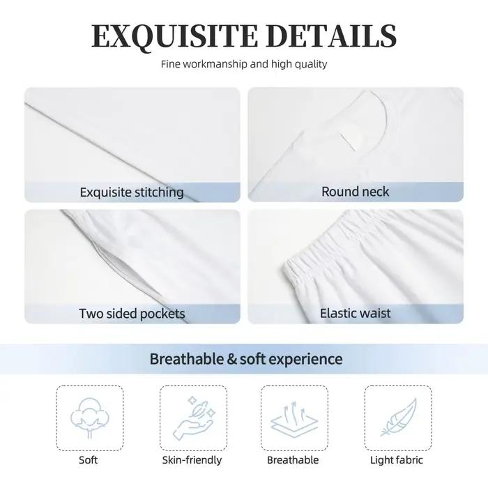 Ensemble de pyjama long personnalisé, vêtements de nuit pour hommes, images et textes personnalisés, cadeaux pour couples, épouses, amis, animaux de compagnie, famille