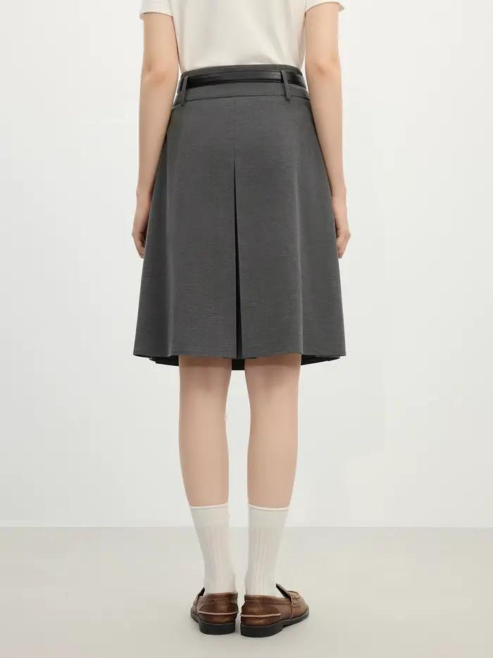 FSLE-Jupe plissée de style collégien pour femme, taille haute, ligne A décontractée, printemps 2025, 25FS11057 + 25FS11364