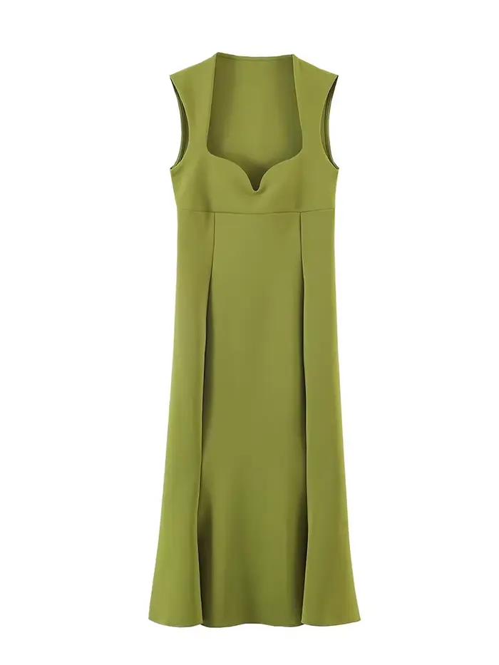 Robe midi moulante en forme de cœur pour femme