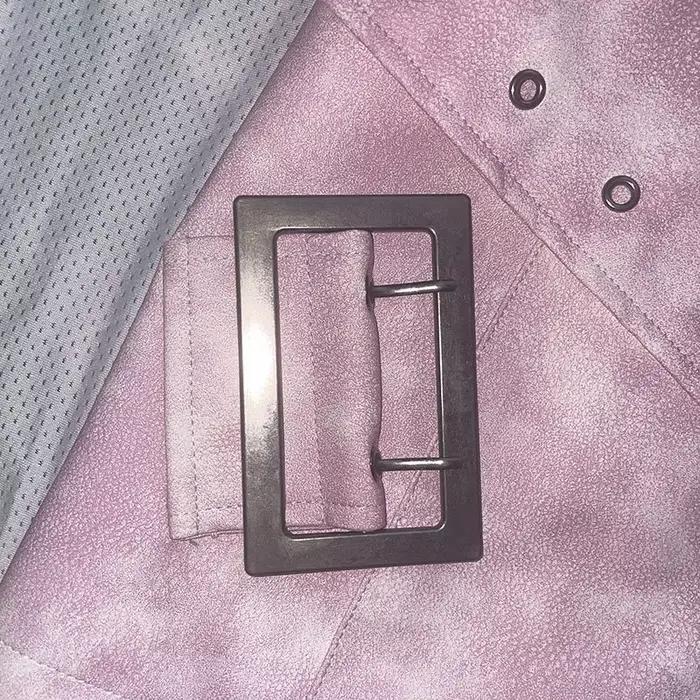 KUCLUT mode usé ceinture croisée en cuir taille basse Mini jupe pour les femmes polyvalent Style de moto enveloppé jupes de hanche 1A568