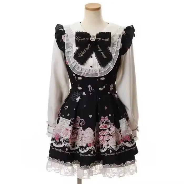 Ensemble jupe en dentelle noire Miss Tough pour femmes, style gothique, tenue de demoiselle d'honneur, été printemps