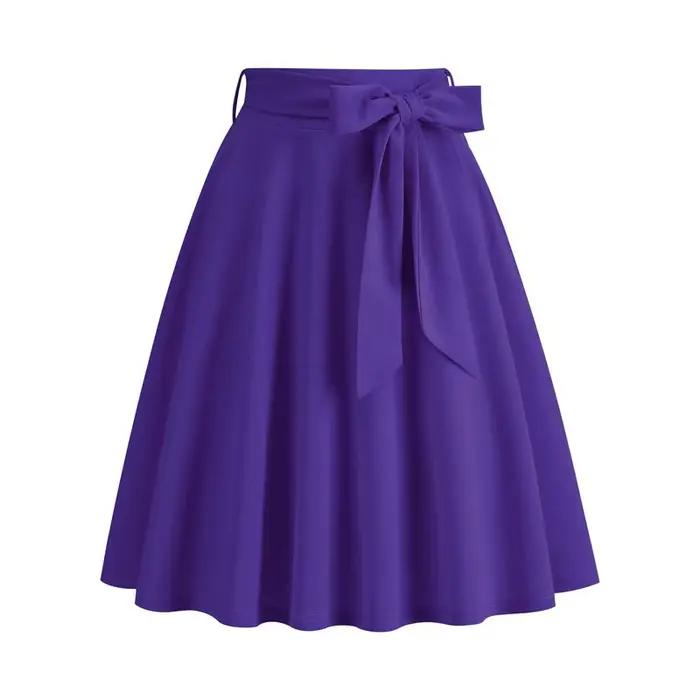Jupes Vintage Années 50-60 Couleur Unie Élégantes pour Soirées et Bals