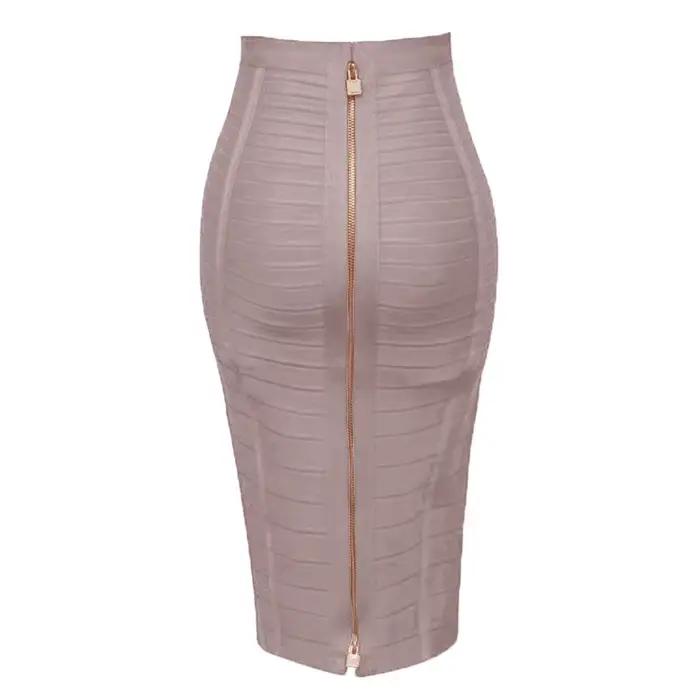 Femmes mode d'été Sexy noir rouge Beige blanc jupe de pansement 2026 tricoté élastique doux couleur bonbon