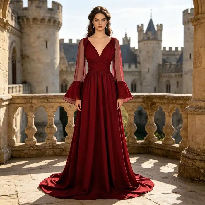 Robe de soirée à manches longues, robe de cour médiévale Renaissance, tenue vintage pour femmes, costume de fête d'Halloween, costume de cosplay