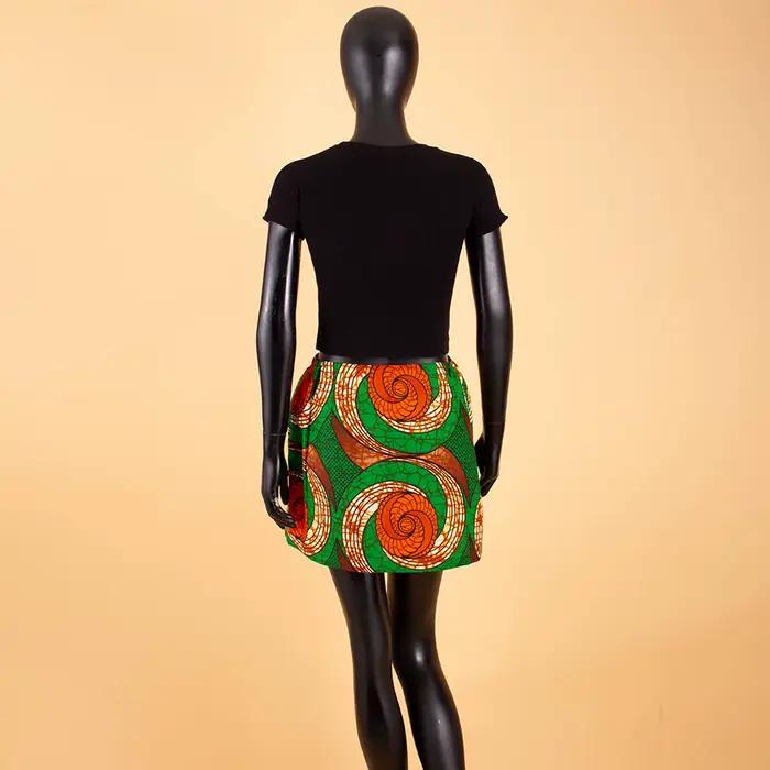 Mini jupes courtes imprimées africaines pour femmes