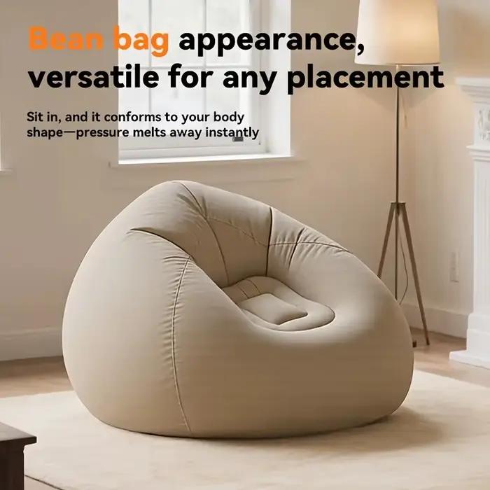 Chaise longue gonflable d'extérieur, durable, en polypropylène, avec pompe à air, pliable, gonflage rapide, siège confortable pour terrasses, plages, voyages