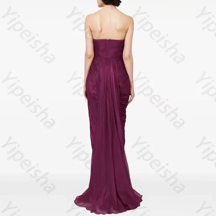 Robe de soirée longue sans bretelles, épaules dénudées, élégante, sans manches, dos nu, exquise, robes de soirée de haute qualité, personnalisées
