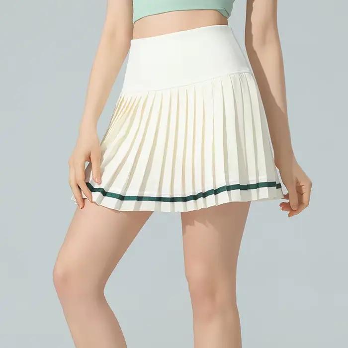 Jupe plissée de tennis pour femme, séchage rapide, anti-frottement, avec poche intérieure, pour le golf, la course, l'entraînement et les loisirs