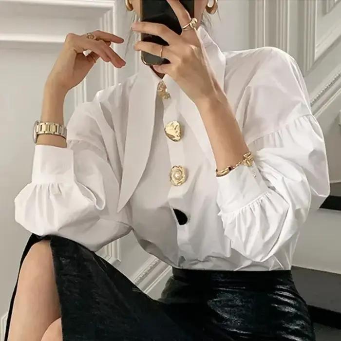 2025 automne à manches longues femmes chemise mode printemps Lanter
