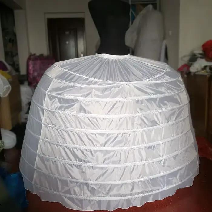 Pannier-Jupon Blanc avec 9 Cerceaux pour Robe de Mariée
