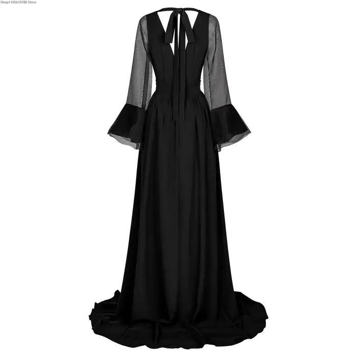 Robe de soirée à manches longues, robe de cour médiévale Renaissance, tenue vintage pour femmes, costume de fête d'Halloween, costume de cosplay