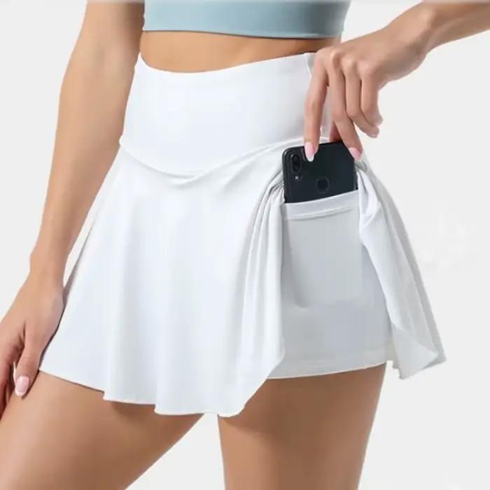 Nouvelles jupes de Tennis pour femmes avec poches jupe plissée taille haute
