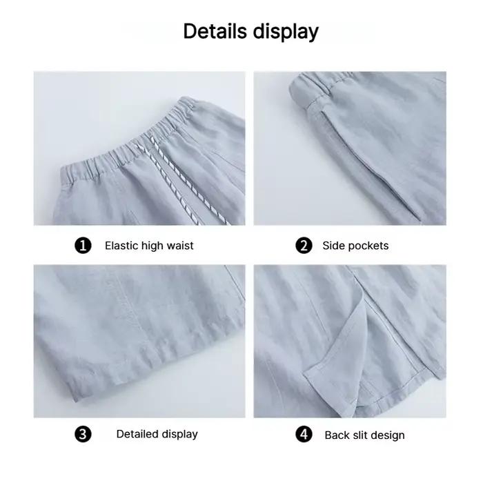 Nouvelles jupes longues décontractées japonaises en coton et lin pour femme