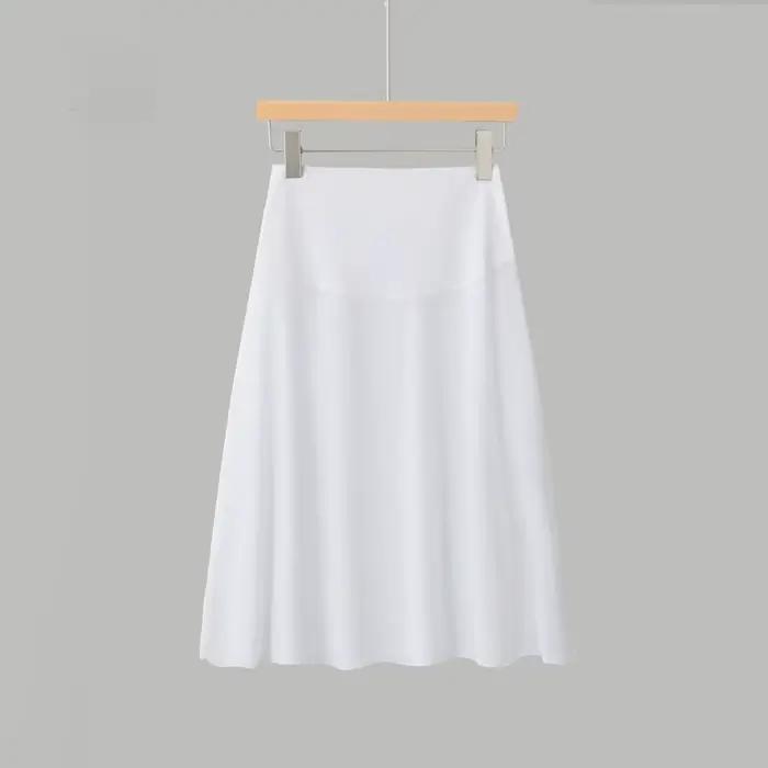 Jupon invisible ultra-fin et soyeux à taille haute sans couture pour femme, idéal pour la danse, la mode OL et les tenues de l'été