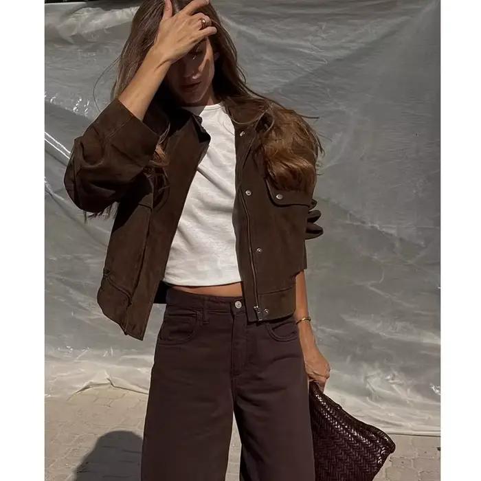 Vestes d'automne pour femmes 2025 – Nouvelle mode, grandes poches, élégantes, coupe ajustée, chaudes, style urbain chic pour jeunes étudiantes