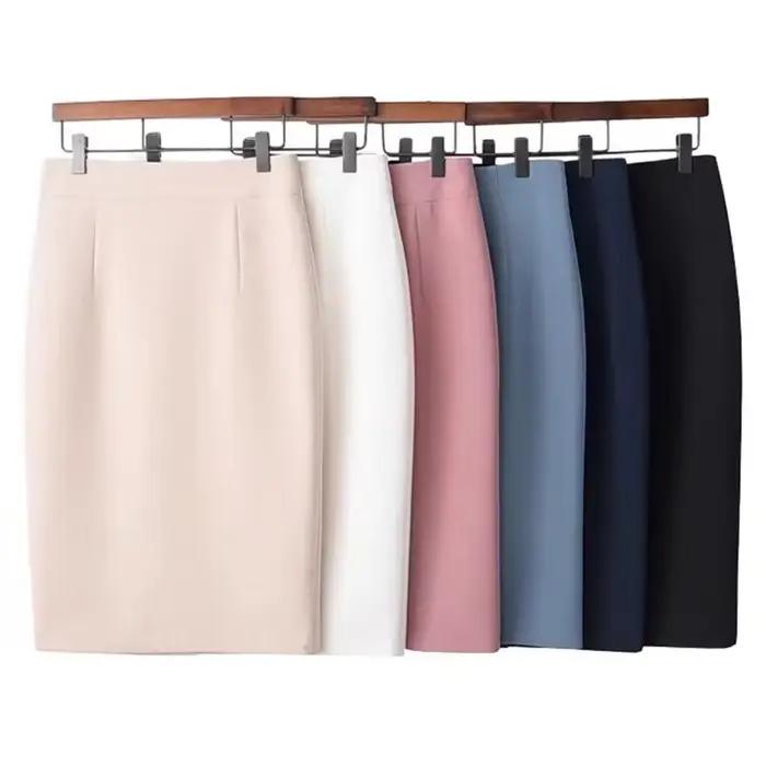 Smvp femmes bureau jupes crayon 2025 nouveau automne élégant mince taille haute