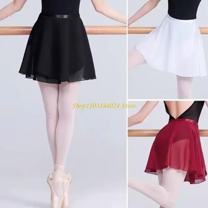 N5KE – jupe portefeuille Ballet en mousseline soie pour femmes