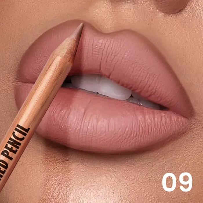 Crayon à lèvres waterproof longue tenue, lisse, définit le contour des lèvres, anti-bavures, maquillage quotidien pour les lèvres
