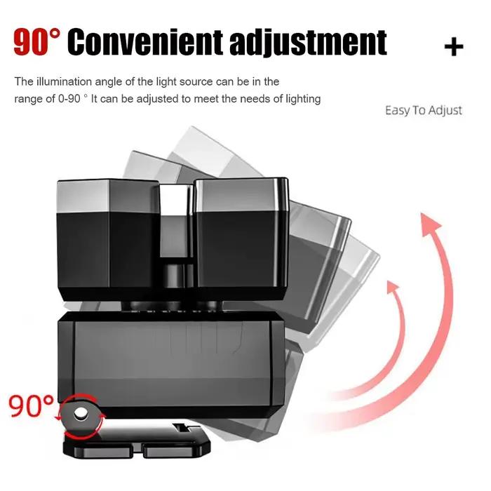 5 LED USB lampe frontale Rechargeable 18650 batterie intégrée phare Portable lampe de poche lampe de travail pêche Camping lanterne