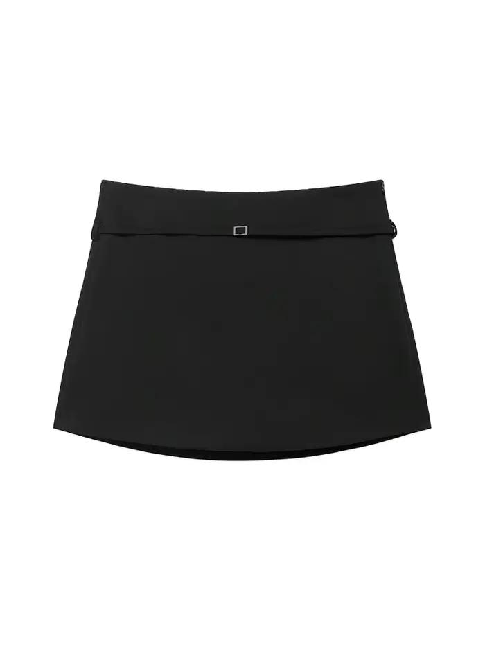 Jupe-short de couleur unie pour femmes