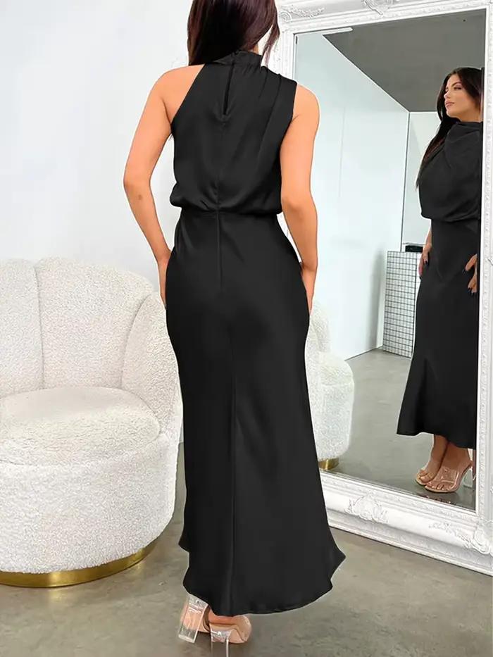 Robe longue d'été en Satin de soie pour femmes