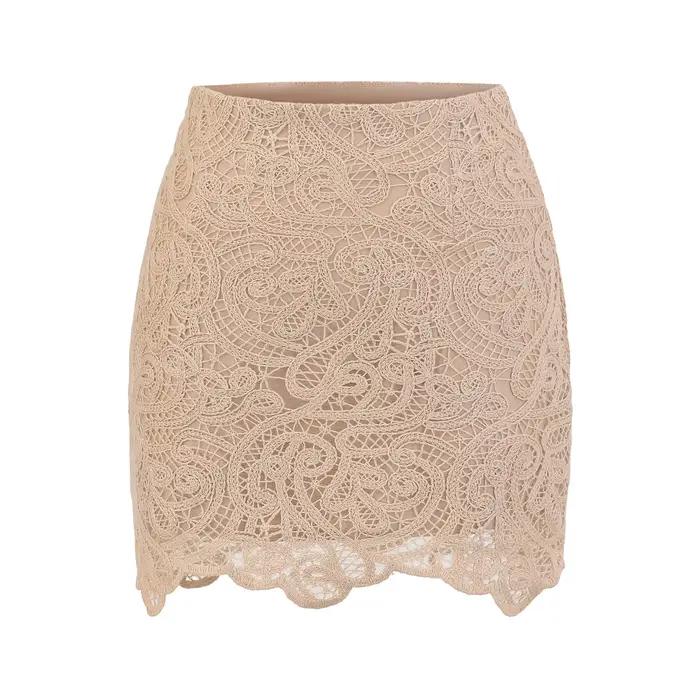 Jupe française Vintage en dentelle pour femmes