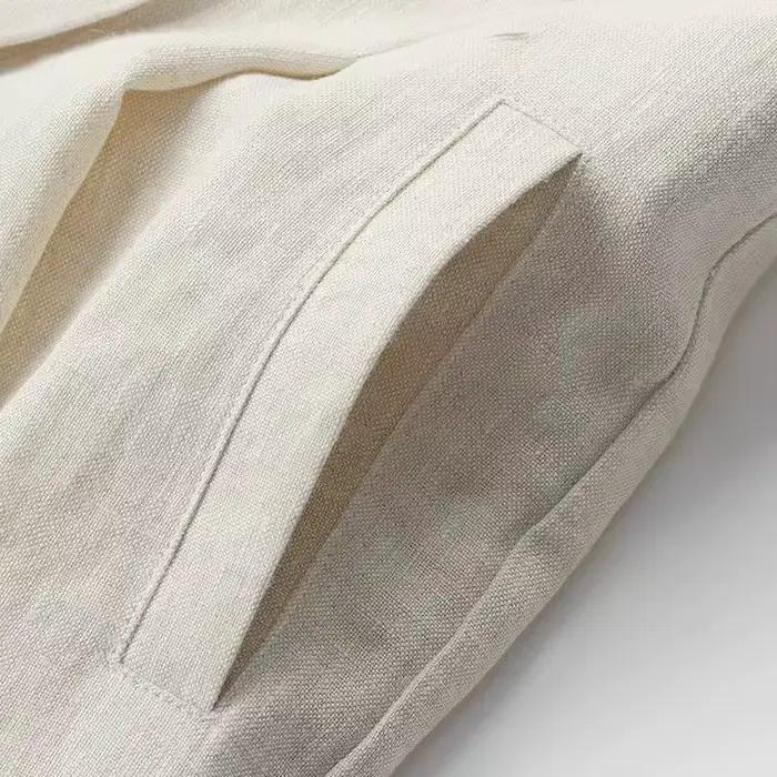 Jupe longue décontractée en lin 100 % premium pour femme, fendue sur le devant, coupe droite, idéale pour les vacances et le bureau