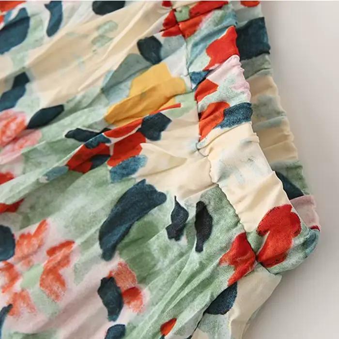 Jupe trapèze taille haute élastique pour femmes