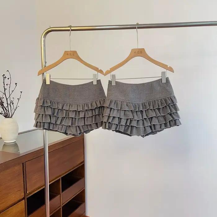 Jupe de ballet superposée anti-transparence à bords festonnés pour femme et fille 2026