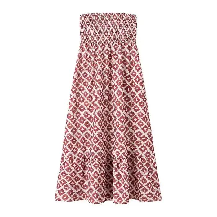 Ensemble jupe et haut imprimé tendance été pour femme