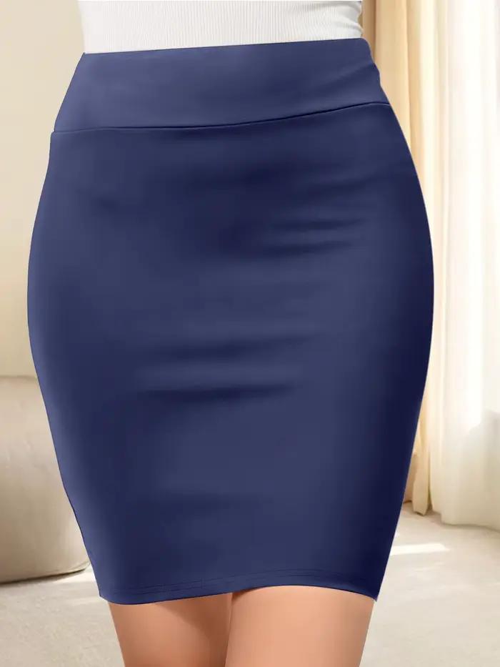 Mini jupe taille haute ajustée – Tissu doux et extensible