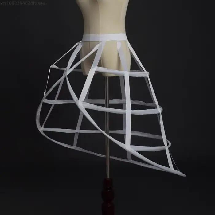 Cage cerceau jupon femmes irrégulière Crinoline jupe sacoche blanc noir mariage mariée sous-jupe agitation