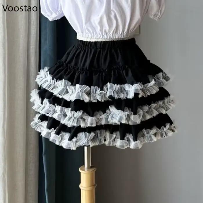 Jupes gothiques japonaises Sweet Kawaii Lolita Cake pour femmes
