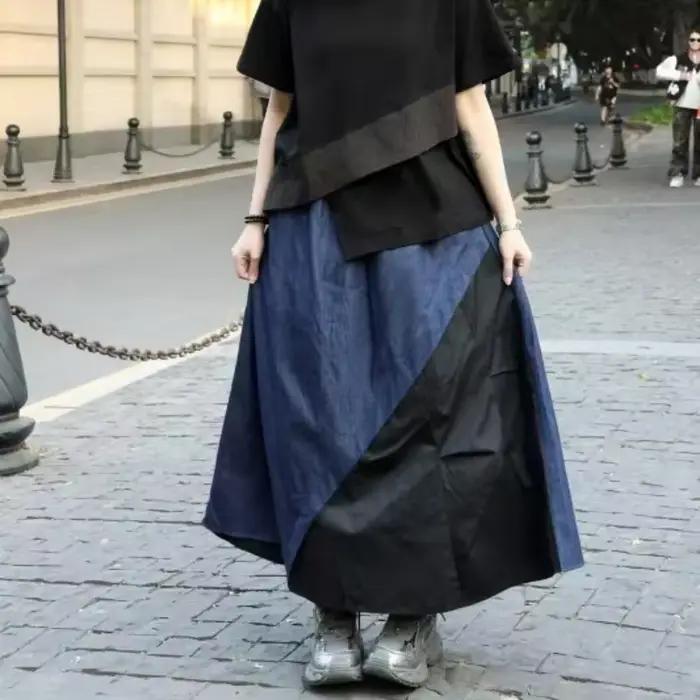 Jupe en jean Yemocile style rétro polyvalente pour femmes ocassions estivales et soirées