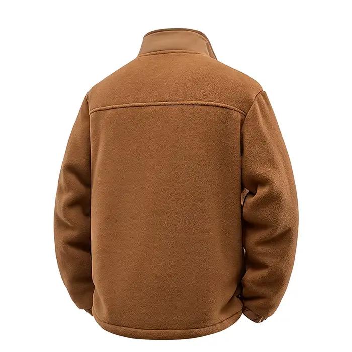 2025 nouvelle veste polaire de chasse d'hiver hommes chaud polaire veste à capuche extérieure multi-poches décontracté pleine fermeture éclair Sport randonnée manteau